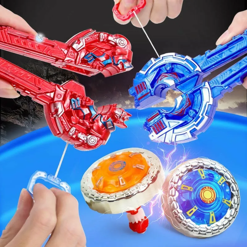 Beyblad Gyro Burst Battle Evolution Metal Fusion Attack Set With Launcher Grip And Arena Beyblad Toys