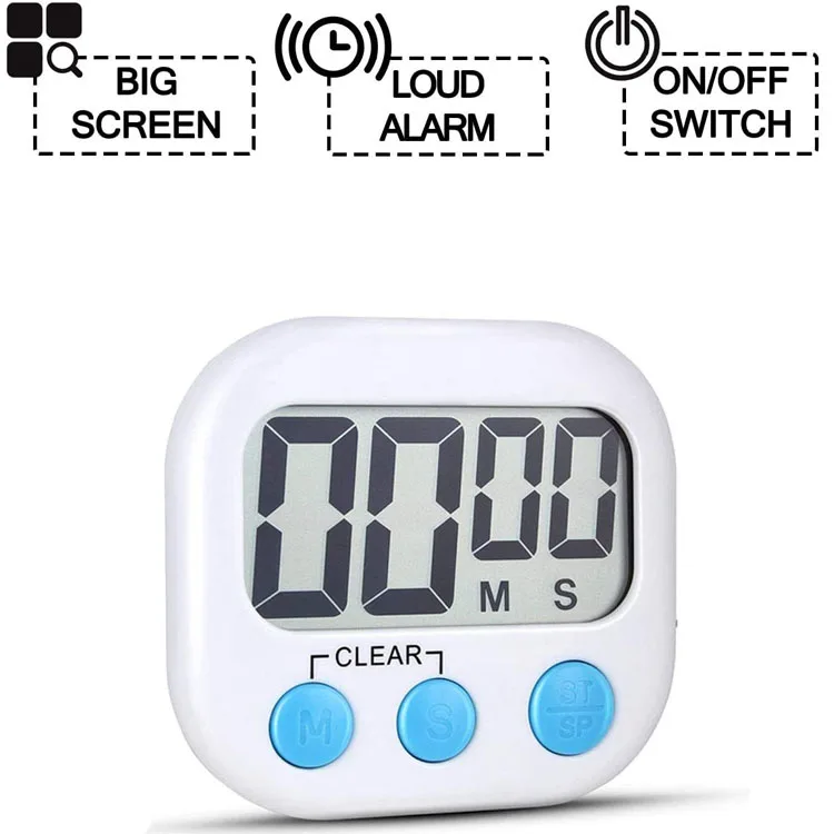 commercial Big Digits Loud Alarm Magnetic Backing Stand Cooking Timers  Digital Kitchen egg Timer