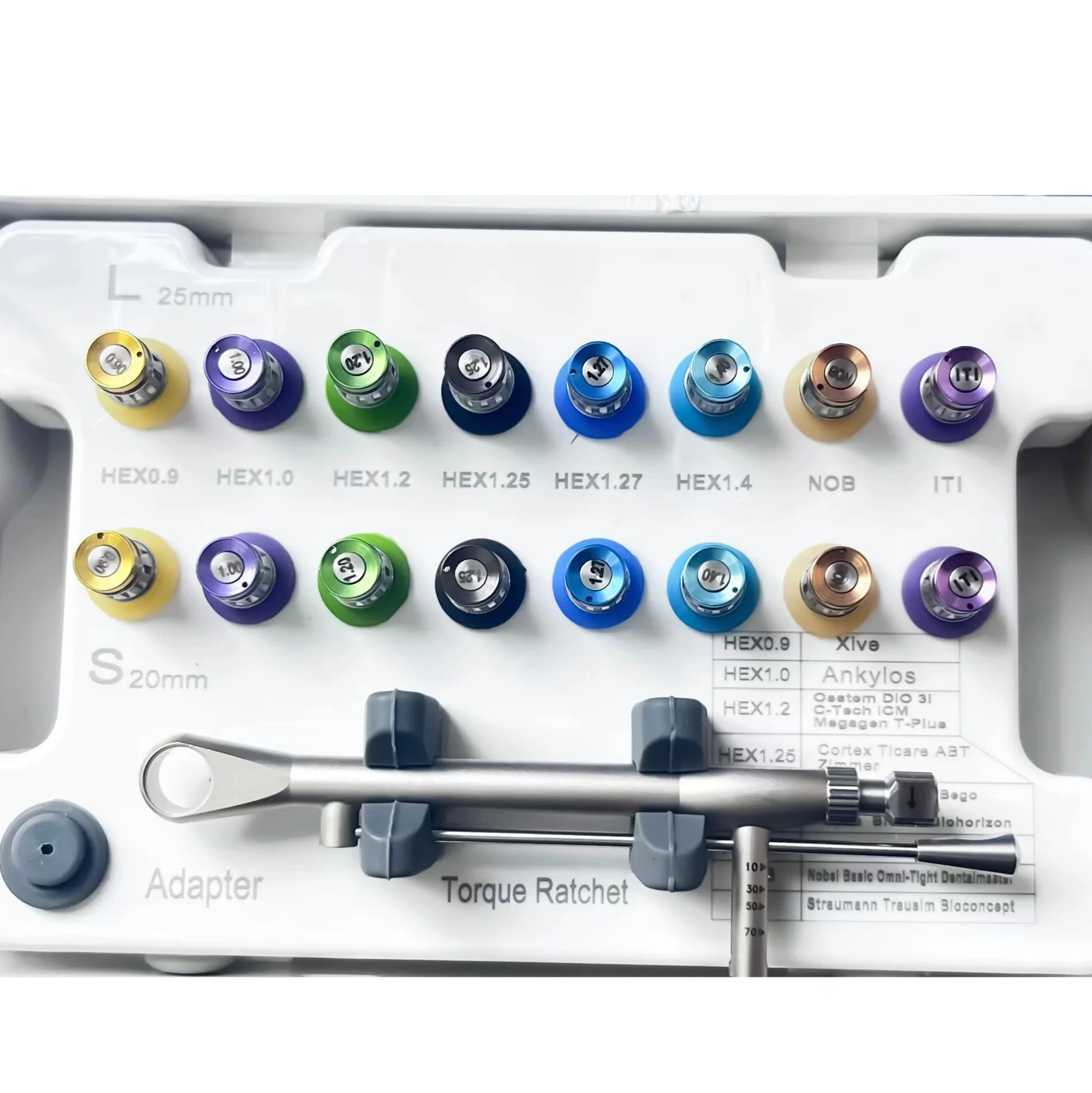 Medical Dentistry Dental Implant Restoration Box Dental Universal Restorative Tool Kit Screwdriver Torque Wrench