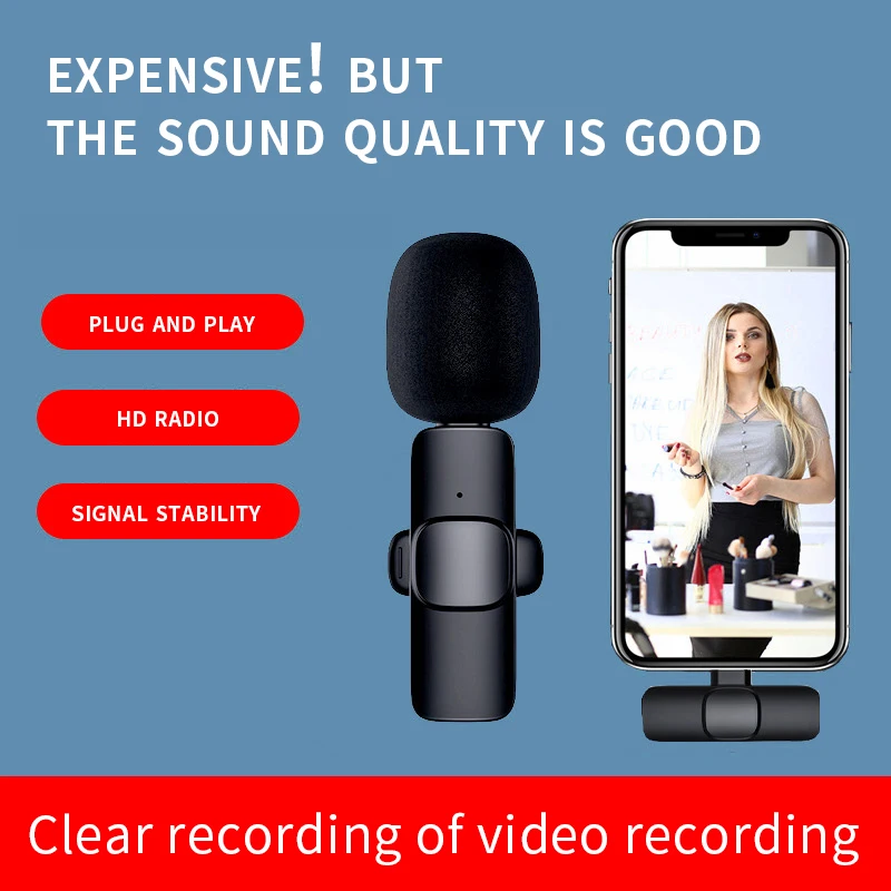 Popular k9 k8 wireless microphone Wireless microphone for mobile phone portable wireless microphone