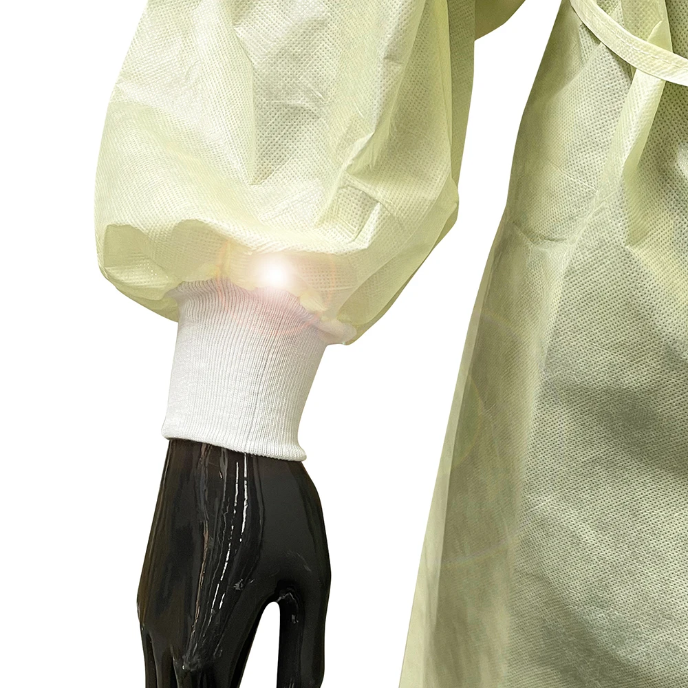 Hot Sale Factory Wholesale Water Proof Non Woven Clothing Disposable White Level 1 Aami Gown For Adult