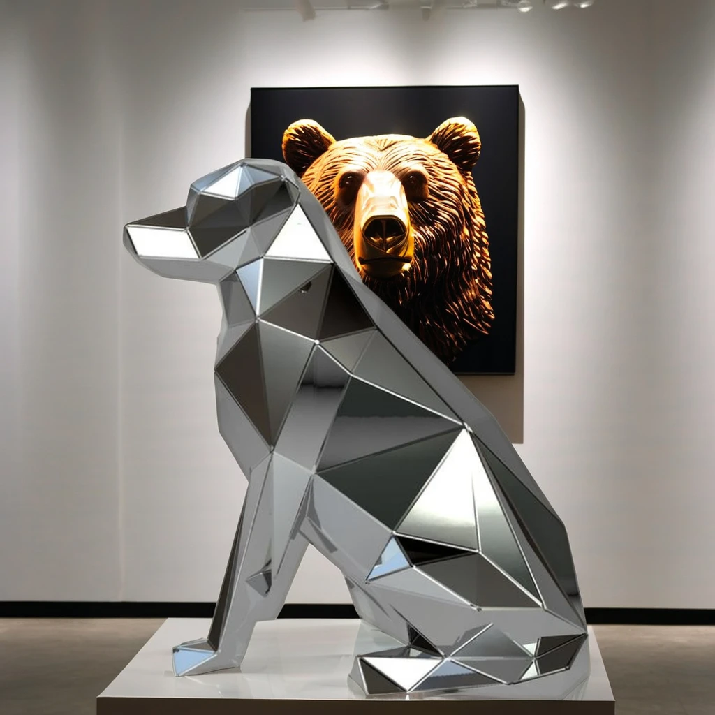 Custom Metal Art Sculpture Animal Theme Life Size Dog Statues