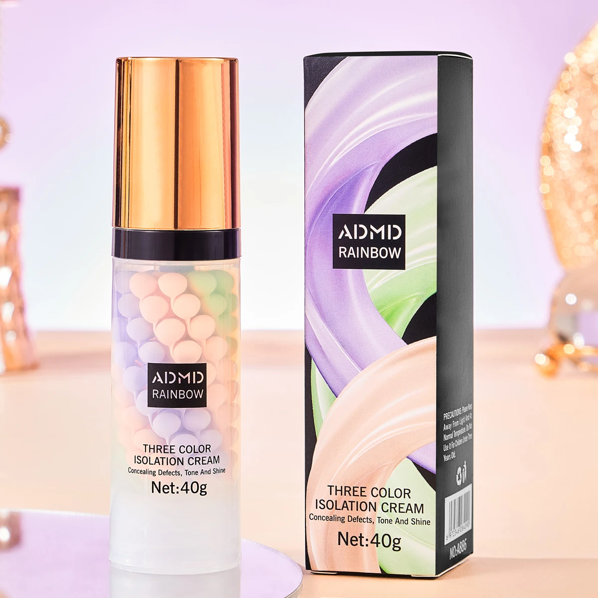Hot Selling Face Makeup Foundation Pore Shrinking Moisturizing High Coverage Brightening 3 Colors in 1 Concealer Face Primer