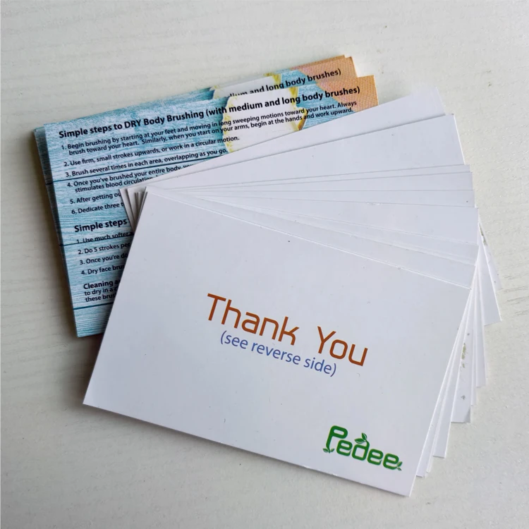 CN;GUA Offset Printrhinestoness Thank You Card Postcards Customized Kraft Paperpartychart Paper with Logo Design Recycled Paper