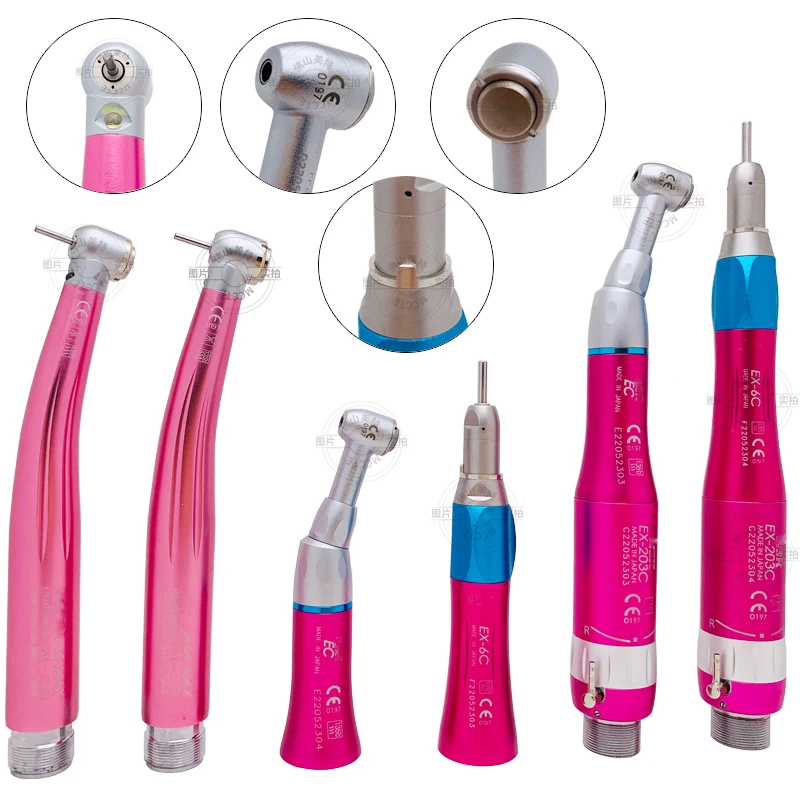 Dental contra angle NS-K EX-203 low speed push button LED Dental handpiece external water spray air motor dental equipment