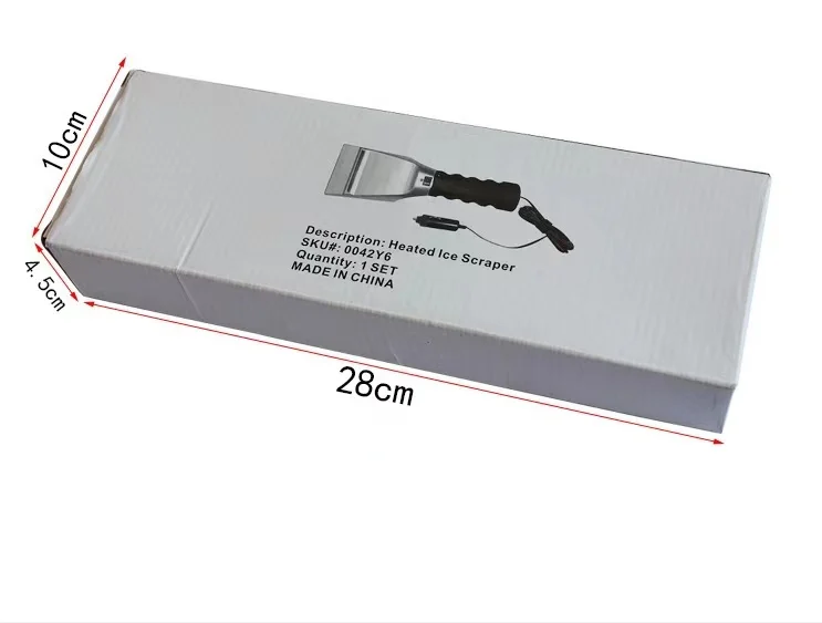 DC12V Car Heated electric ice scraper with led light for Removing Windshield Snow