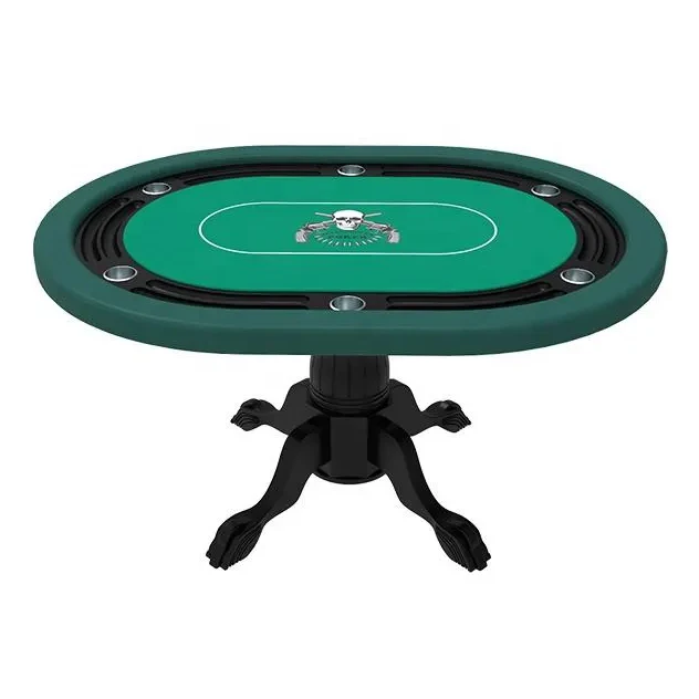 YH Mini Size 1.2M Round Shaped Wooded Unlimited Texas Holden Poker Table With Water Cup