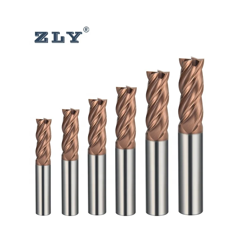 4 Edge Carbide End Mill Special stainless steel milling cutter for Stainless Steels Titanium Inconel milling