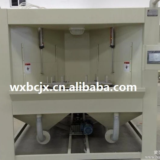 
the new automatic rotary table sandblasting machine 