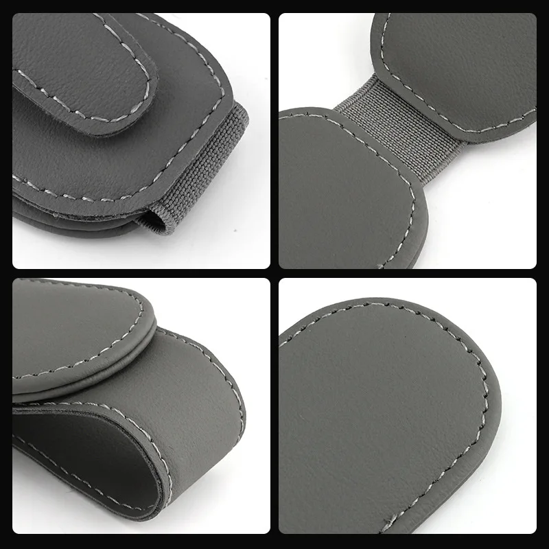 Hot Sale Multicolor Sunglass Holder Magnetic Leather Bill Card Holder and Car Sun Visor Sunglass Holder