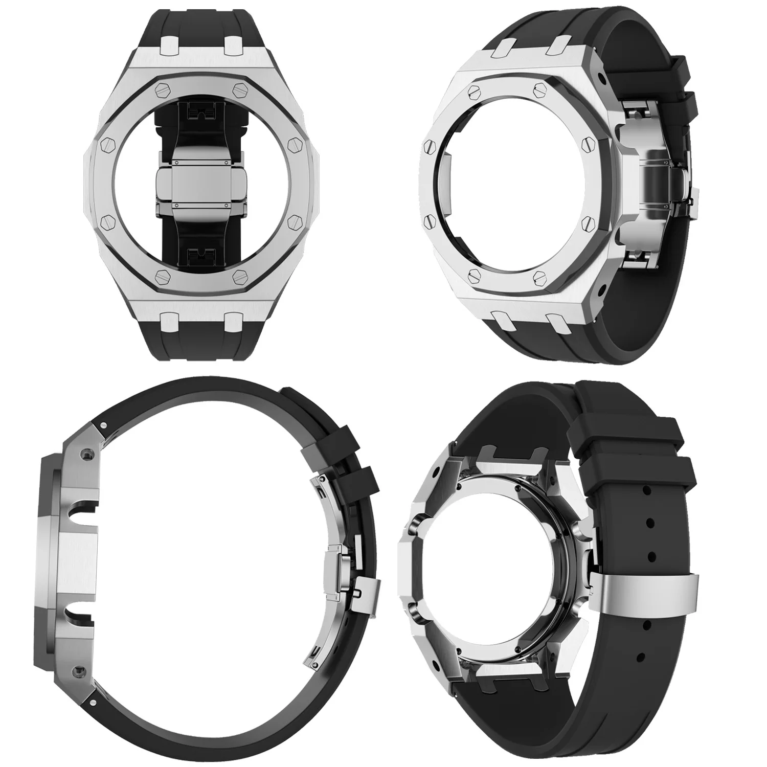 Top Quality 5Th Generation 316L Metal Case Silicone Rubber Watch Band Set Gen 4 Modified Bezel Mod For GShock Ga2100