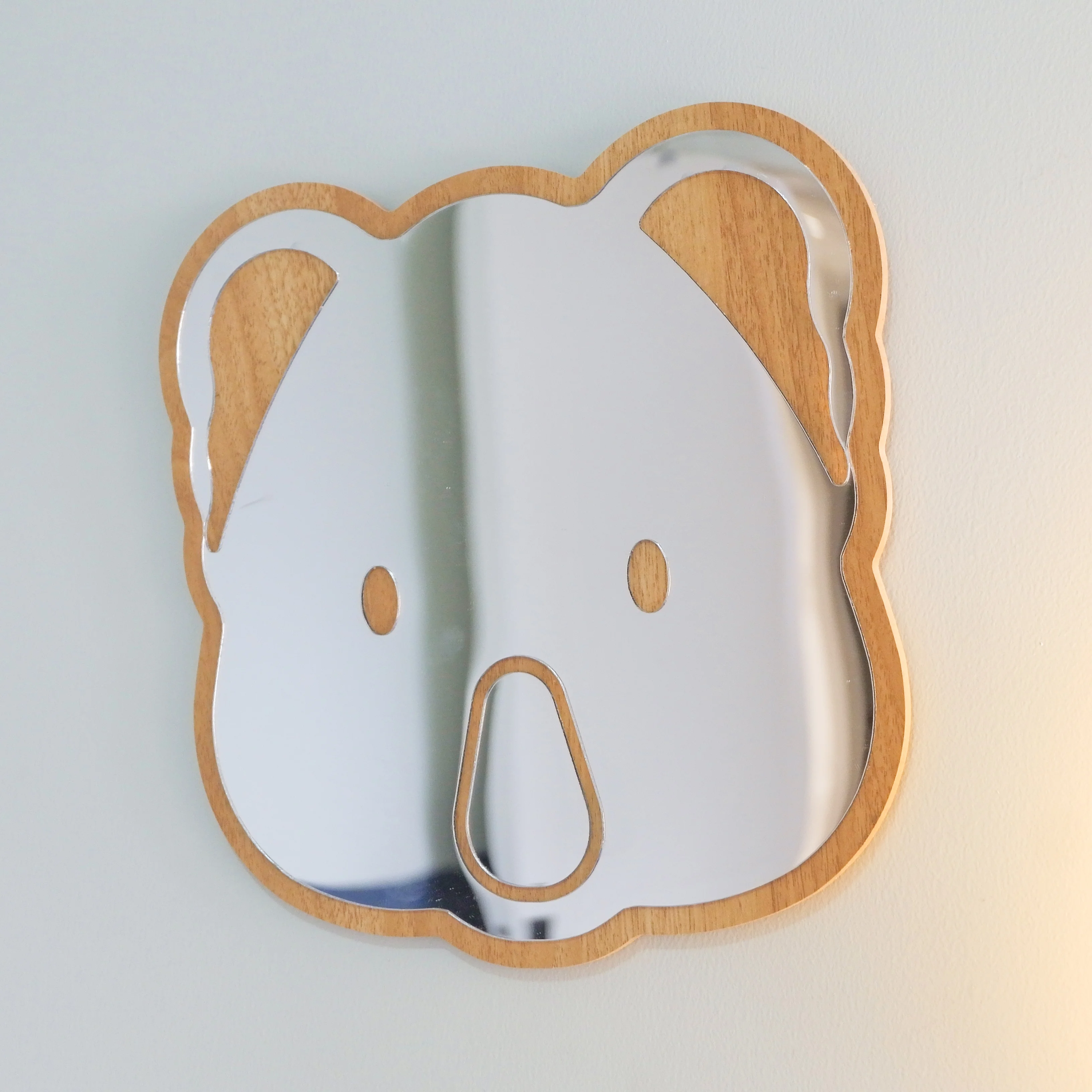 Cartoon Koala Mirror Wall Decoration Custom Shape Acrylic Wall Mirror Kids Gift Wall Mirror