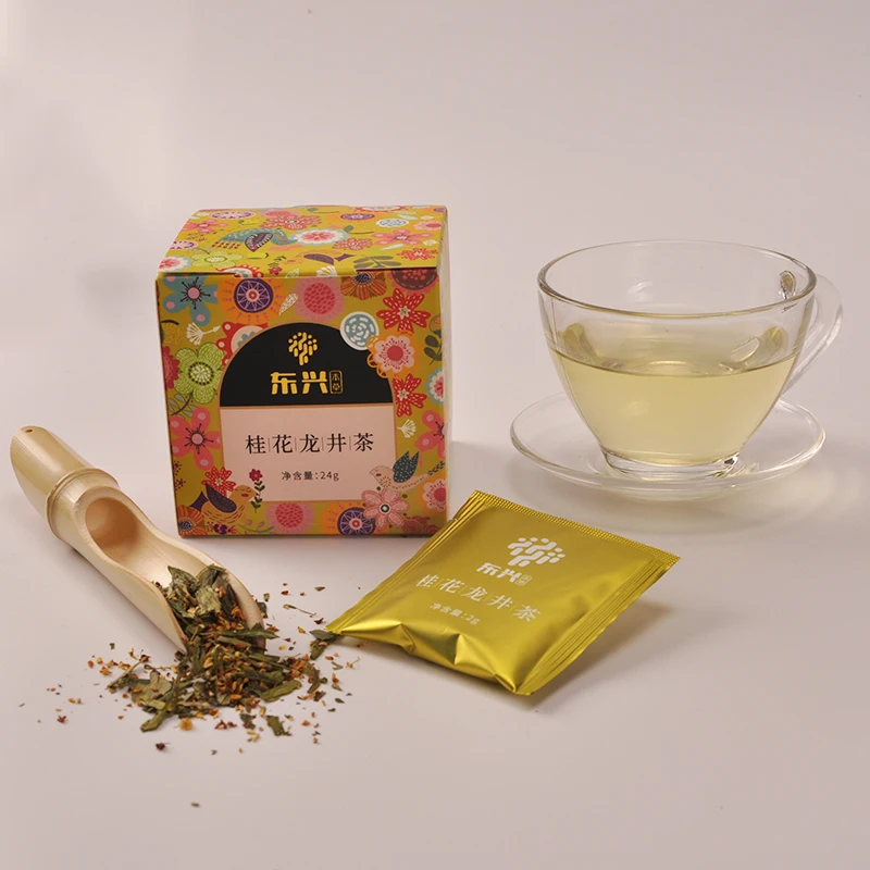 
Spring Picked Delicious Tasting Organic Sweet-scented Osmanthus Dragon Well / Longjing Green Tea 