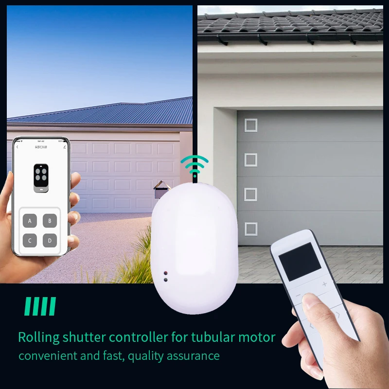 TUYA WiFi Tubular Motor Controller For Rolling Shutter Door Opener Remote Control Smart Home 2.4G 433M 110V 220V YET863WTR