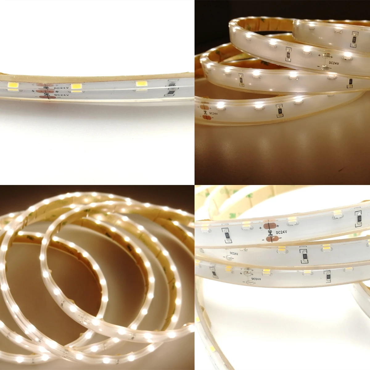Side Emitting SMD 3014 Flexible LED Strip Light 120LEDs 8mm PCB Width 12V 24V LED Strip Light