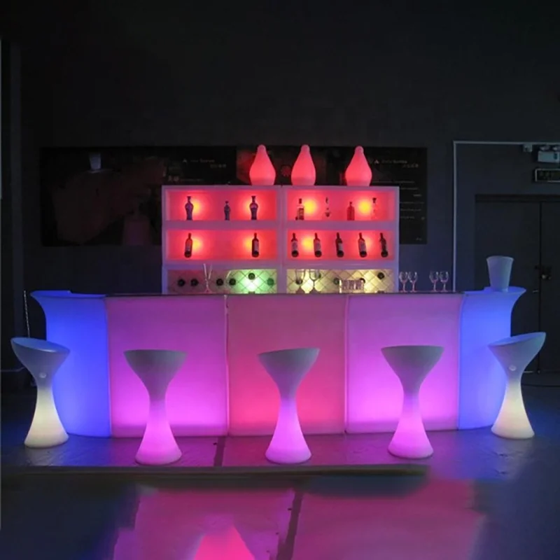 DJ nightclub wedding party IP65 rechargeable led bar table counter used