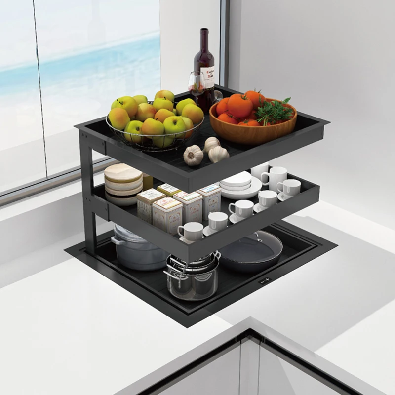 New kitchen Automatic cabinet voice control lifting wall cabinet electric lift pull basket