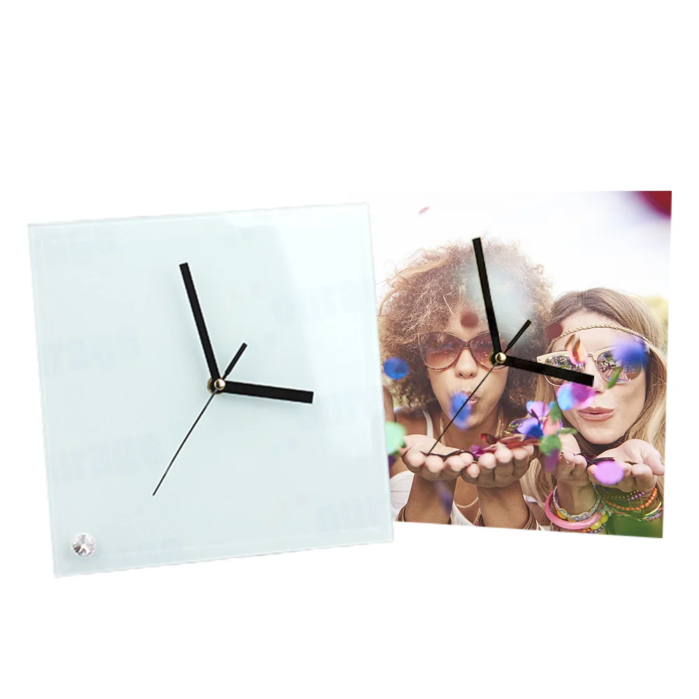 MR.R 8' Sublimation Blanks Glass Photo Frame Clock Picture Frame for Heat Transfer Printing