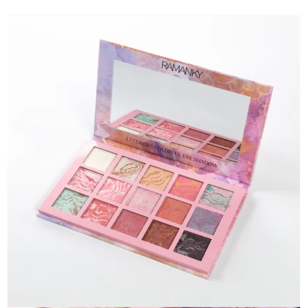 Высокая пигментация Косметика 15 видов цветов сверкающих высокого качества для макияжа в морском стиле для палитры теней для век