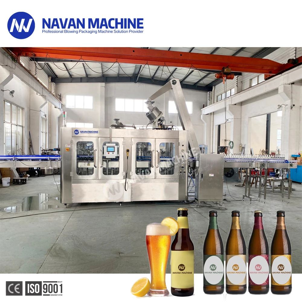 Beer Filling Machine for Automatic Small Carbonated Beverage Soda Water Beer Gas Soft Drink Bottling Factory