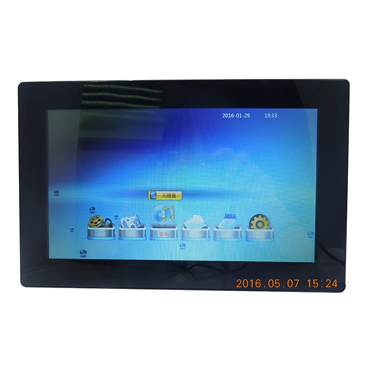 Remote Control Electronic Digital Picture Frame 9 Inch Digital Photo Frame With Mirror Protect Glass