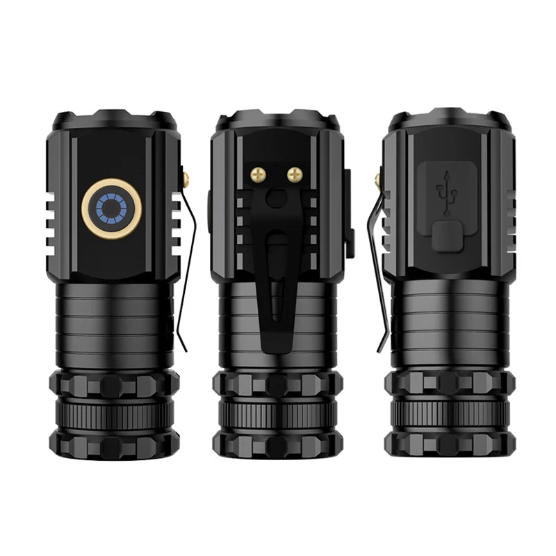 Magnetic Rechargeable Super Bright Flashlight Flash Light Portable EmergencyMultifunction Small Flashlight For Outdoor