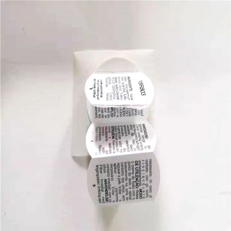 Customized Folding label Booklet Multi layer Label Sticker for food