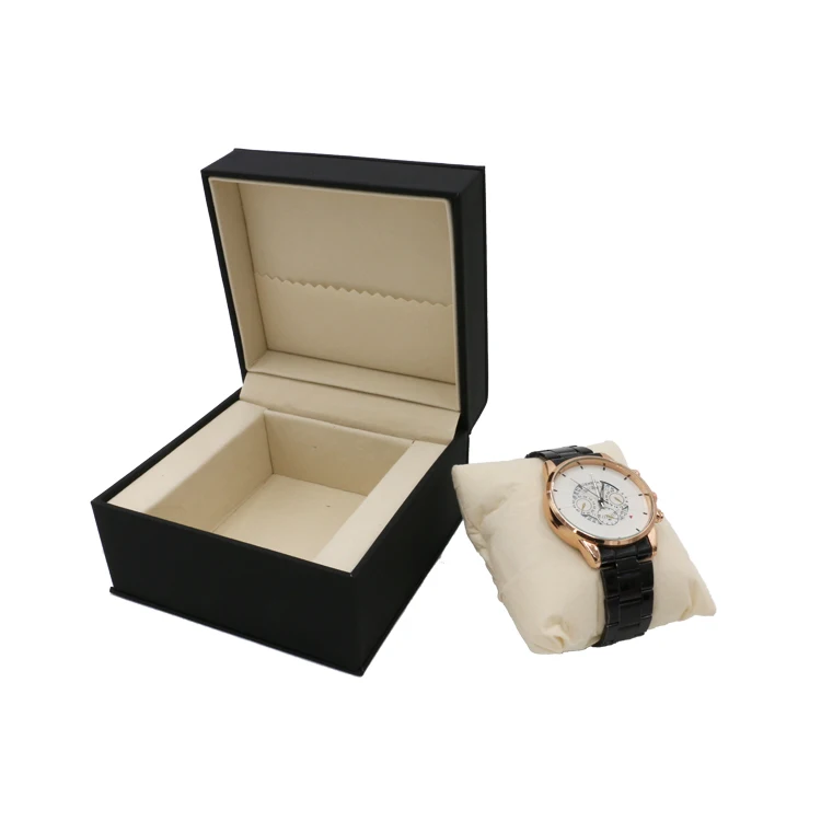 Watches Storage Cases With Pillow Travel Pu Leather Men Gift Square Single Watch Box