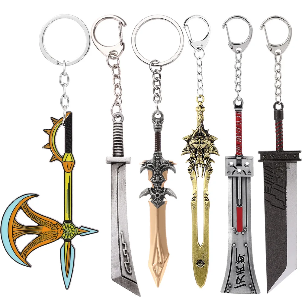 New Game Final Fantasy Buster Sword Weapon Model Keychain Ax Bottle Opener Key Chain