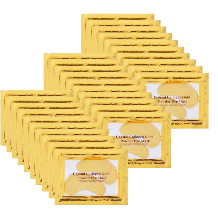 24k Gold Crystal Collagen Eye Mask Patches Anti Aging/Dark Circles/Puffiness Moisturizing Eye Patch Gel Eye Pads