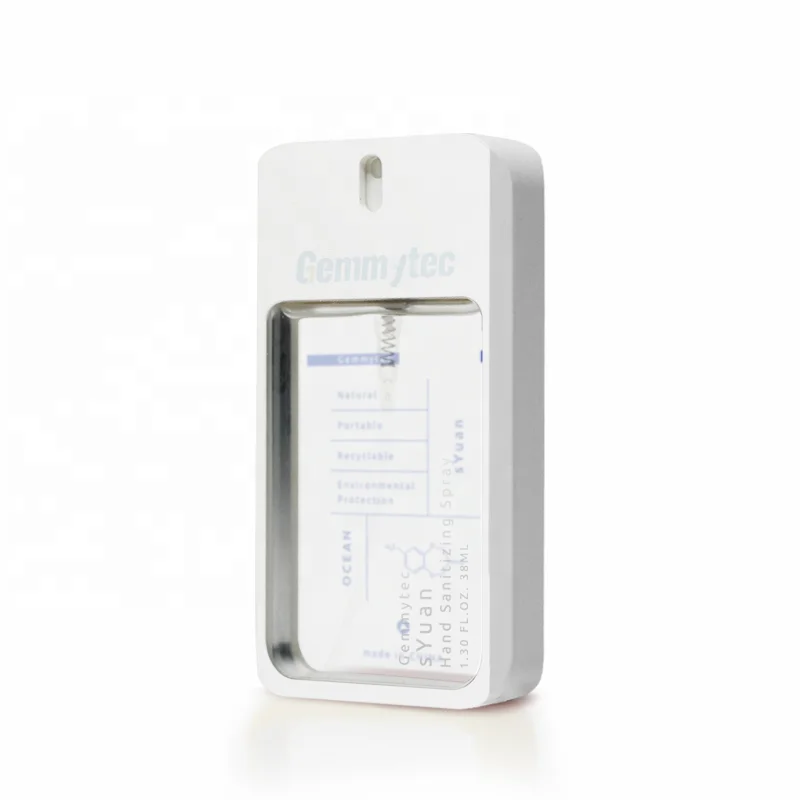 Cell Phone Shaped 40ml Plastic Credit Card Pocket Size Flat Perfume Spray Bottle Hand Sanitizer Sprayer With Silicon Rubber Case