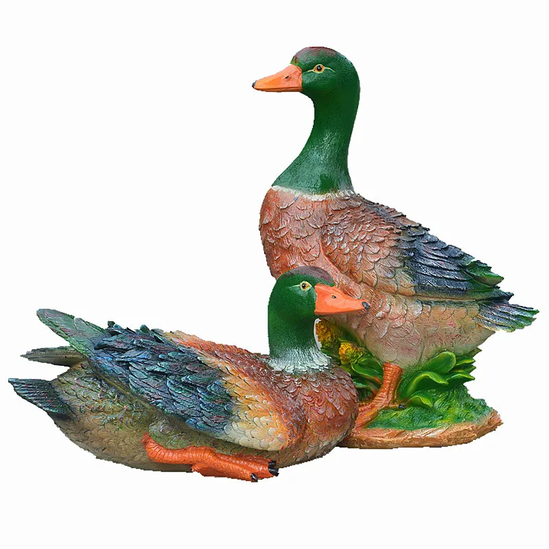 Artificial Duck Ornament Landscape Resin Craft Model Outdoor Garden Decoration