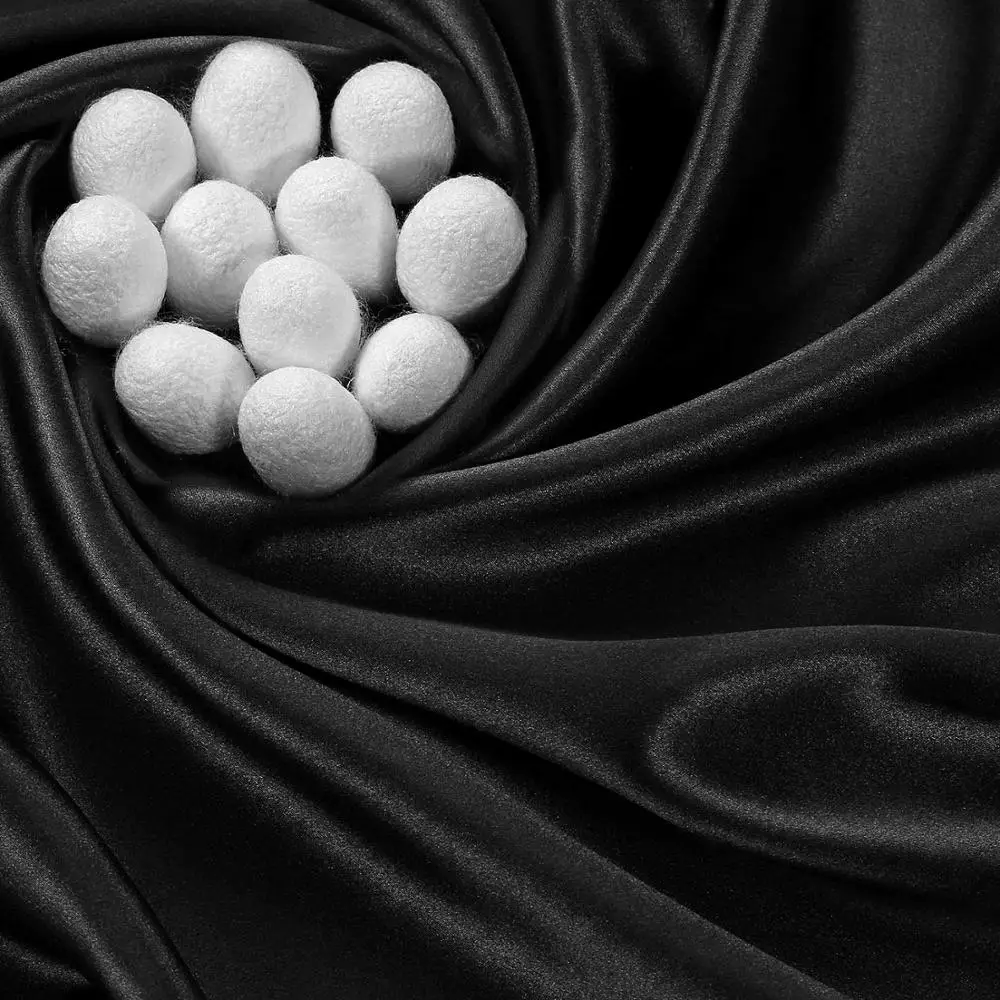 Solid Color 100% Natural Pure Silk Fabric OEKO-Tex Certified 16/19/22/25MM Silk Fabric for Pillowcases and Bedding Garment