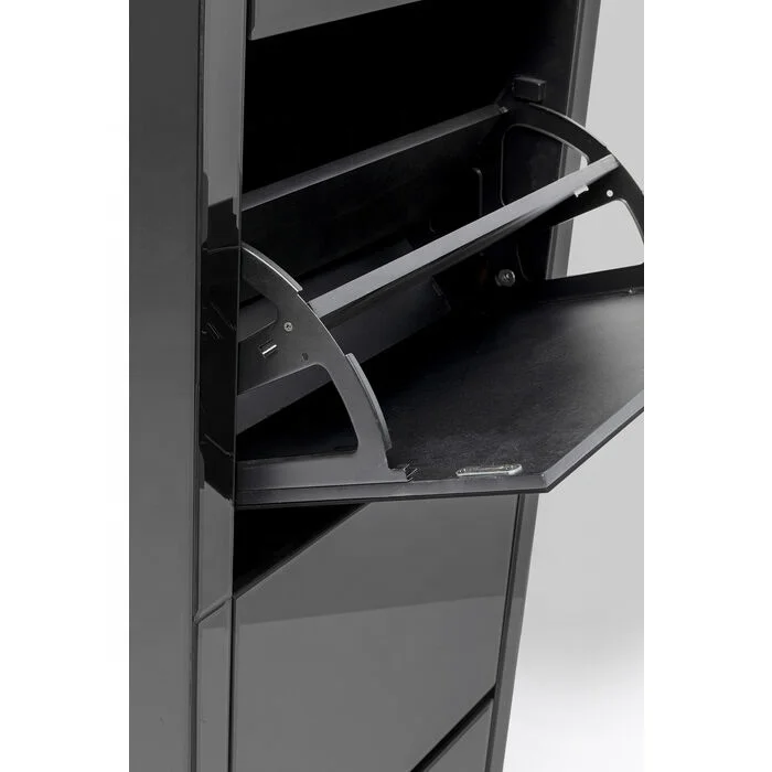 Yiju Shoe Cabinet Mirror Shoes Storage Rack living room set rotating tier layer Mirror door wooden 16 pairs shoe cabinet