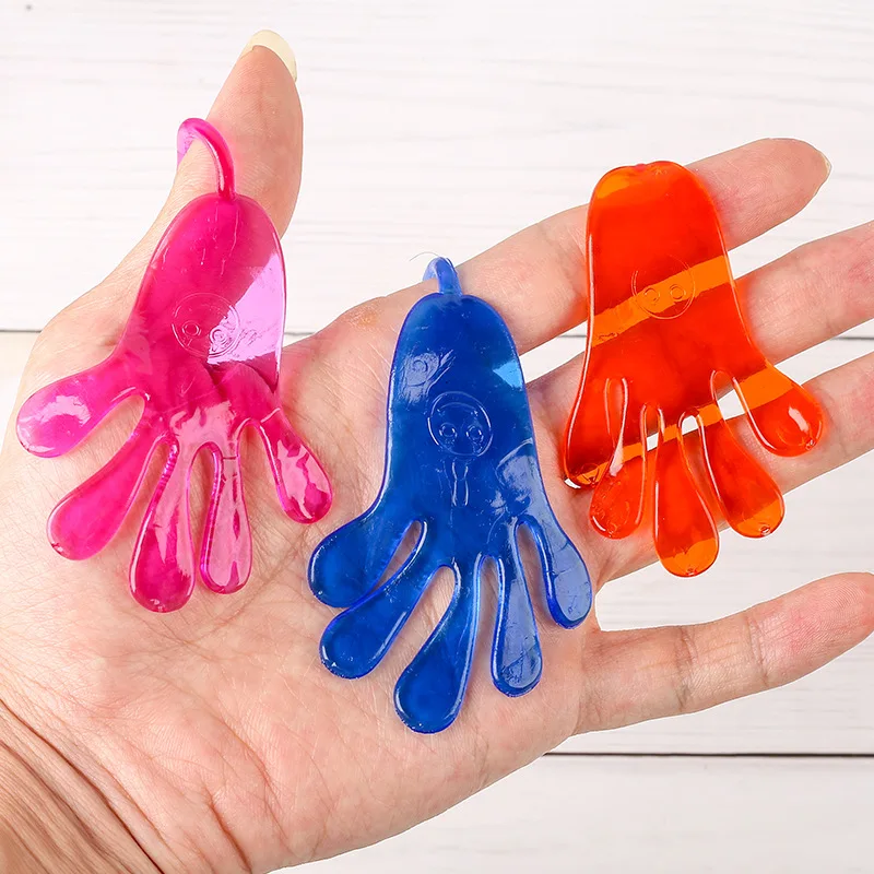 2024 Cheap Toy Promotional TPR Classic Wall Toys Sticky Hands Toy For Kids