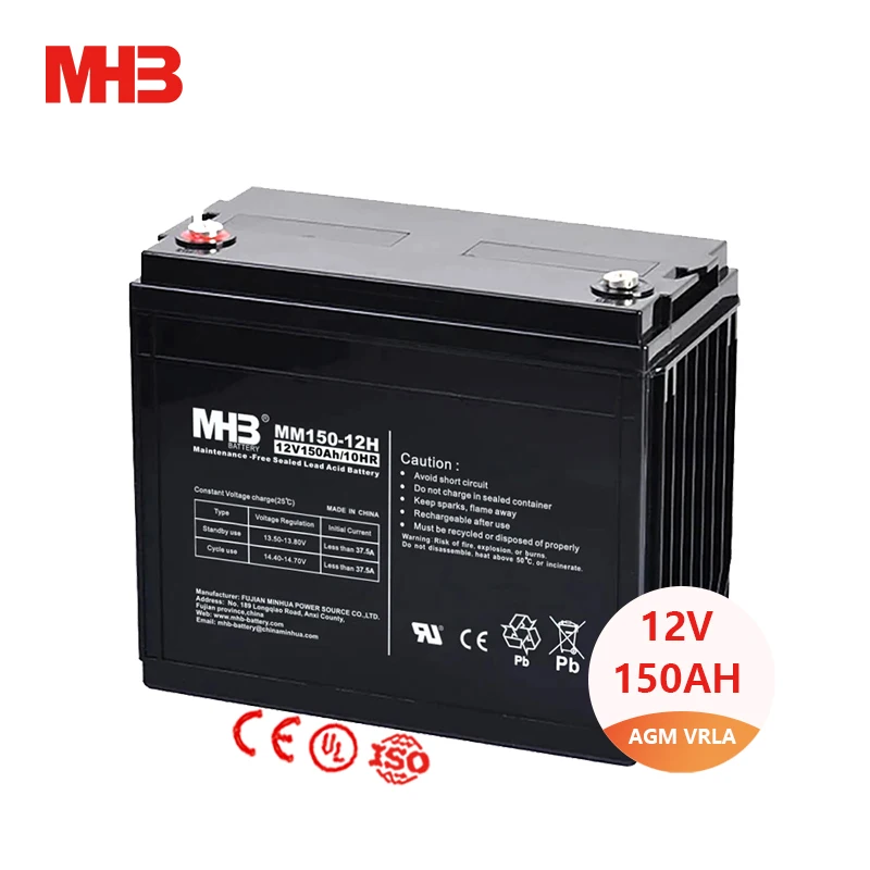 Mhb MM150-12H Lead Acid UPS AGM VRLA Telecom Marine Rechargeable Cell Battery 12V 150ah for Medical Equipment