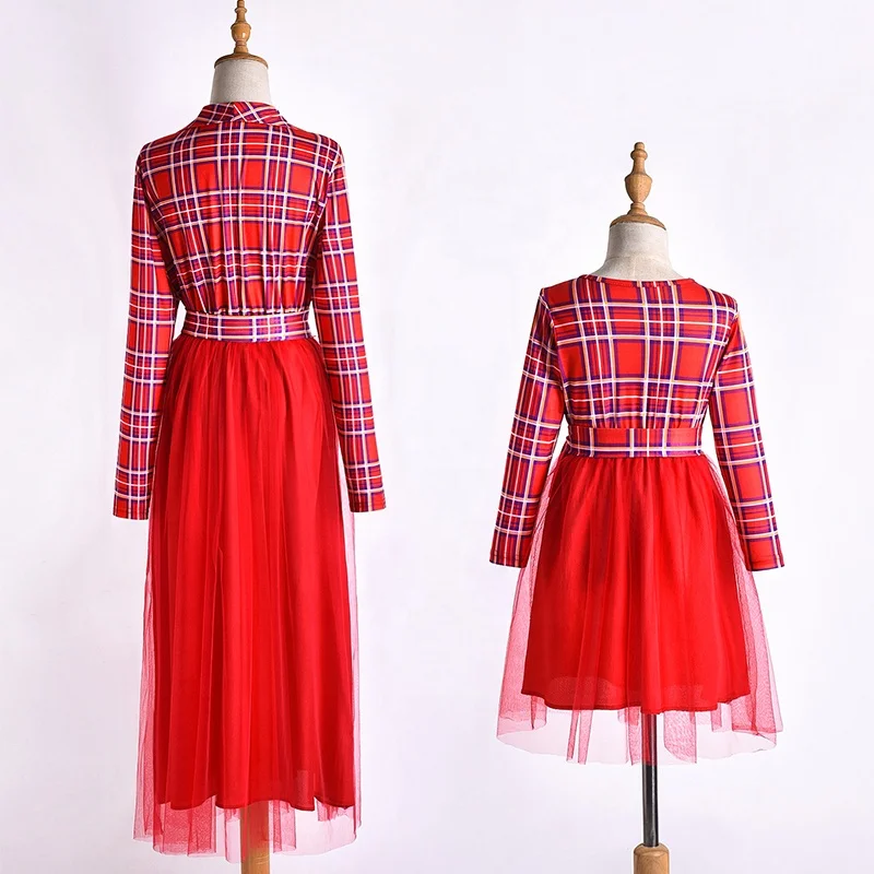 Customized new mother and daughter matching casual dresses parent-child wear