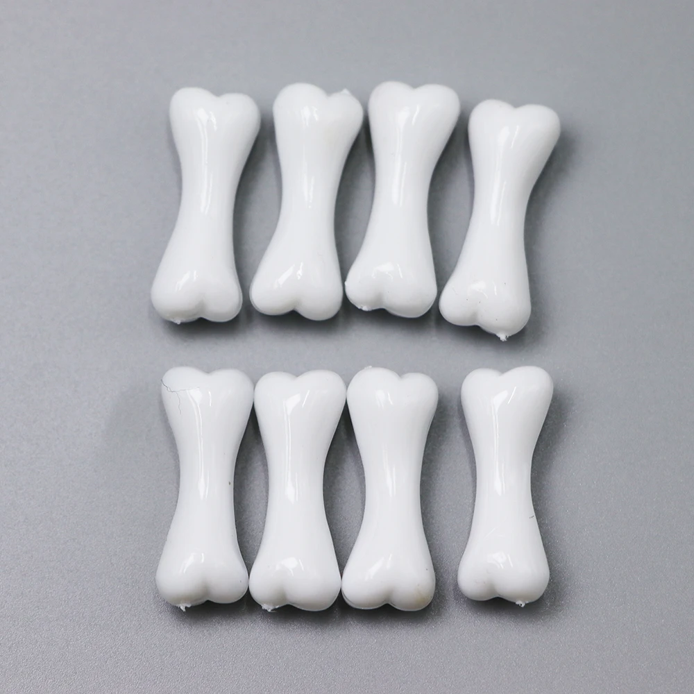 500PCS Wholesale Halloween Supplies Halloween Bone Shape Props Acrylic Beads Gems Halloween Decoration Accessories