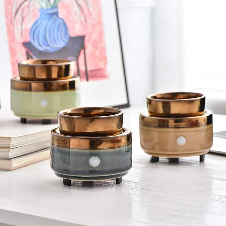 Scented Candles Wax Burner, Electric Luxury Wax Melt Burners, Silicon Molds of Resin Wood Hanging Incense Burner