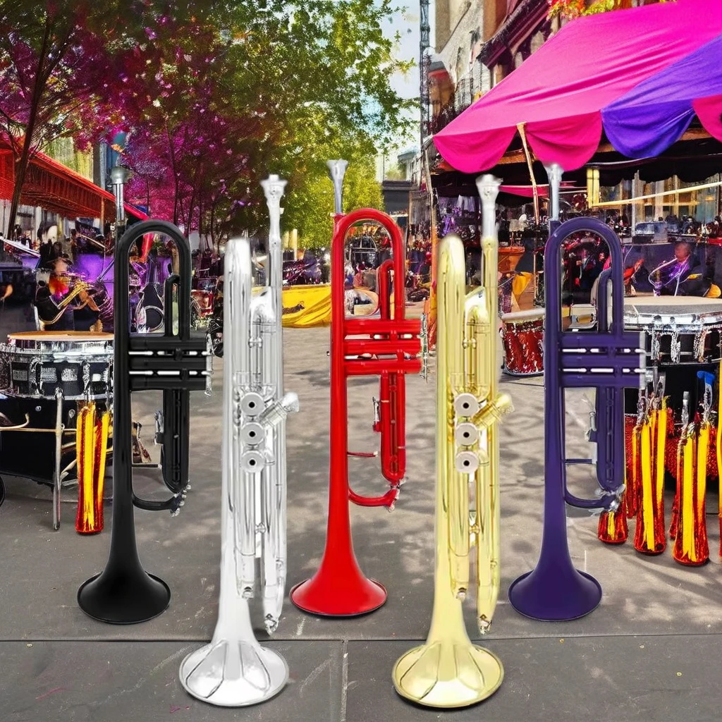 Professional OEM Bb Bass Flat Trumpet High Quality Wind Instrument with Case