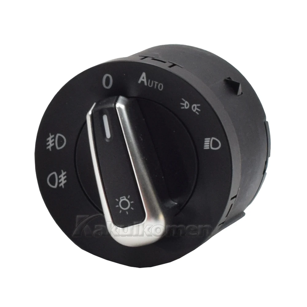 Chrome Headlight Switch Fog Light Control For VW Passat B6 B7 Golf Jetta MK6 MK5 Tiguan SEAT 5ND941431B 5ND959857 5ND959855