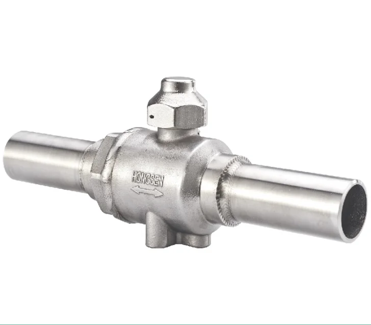 Hongsen Model QF-CO2 stainless steel ball valve for refrigeration Argon arc welded srtucture