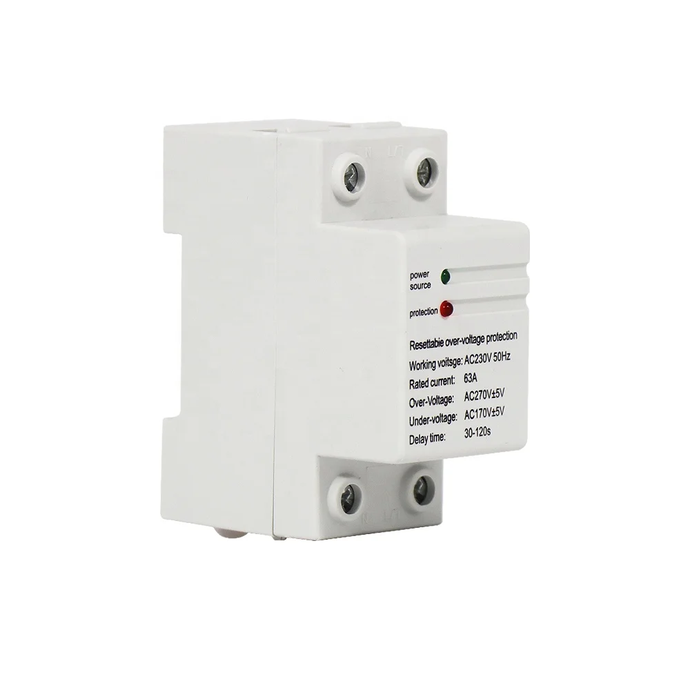 32A 40A 50A 63A 80A 100A 230V 380V Din-рейка регулируемая по протекторному напряжению реле протектор