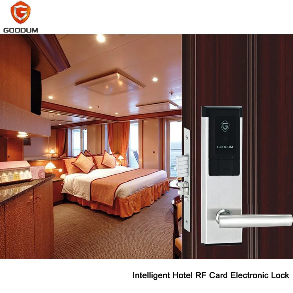 Goodum hotel lock !!!RFID  USA ansi standard free hotel system electronic smart door lock