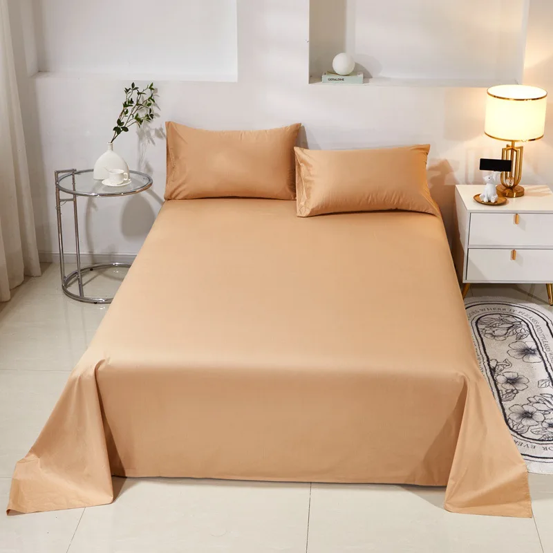 Wholesale Solid Color Juego De Sabanas Algodon 100% Cotton 3pcs High Quality Bed Sheets Set