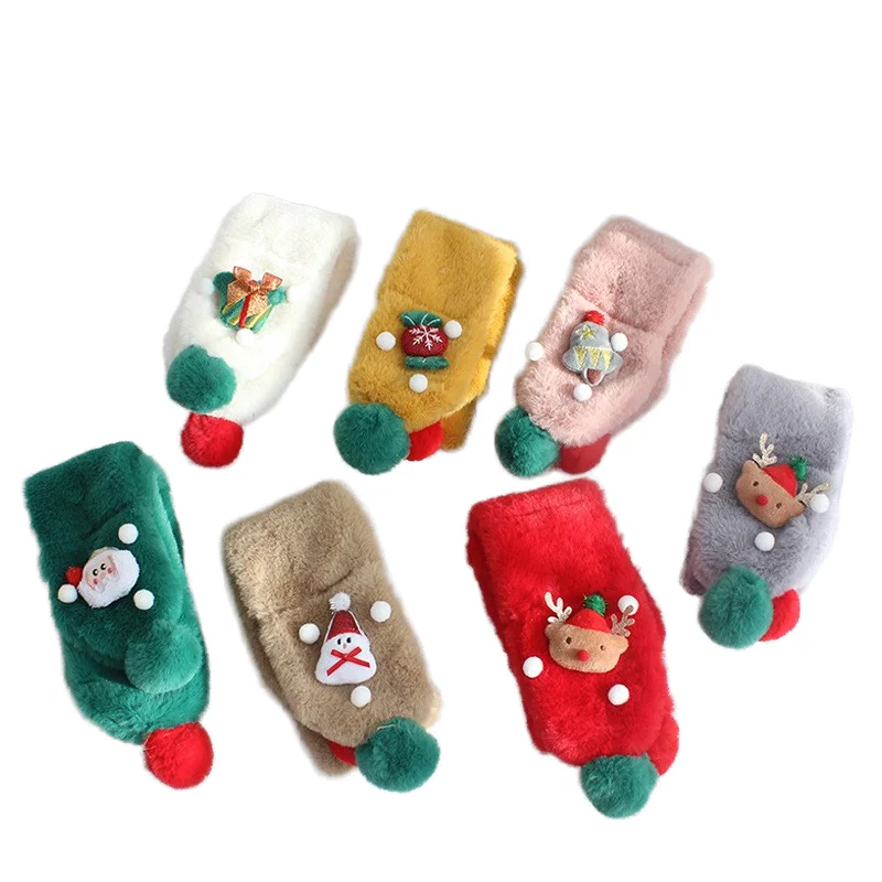 High Quality Super Soft Plush Winter Gloves & Hats for Children Lovely Baby Gift for Christmas