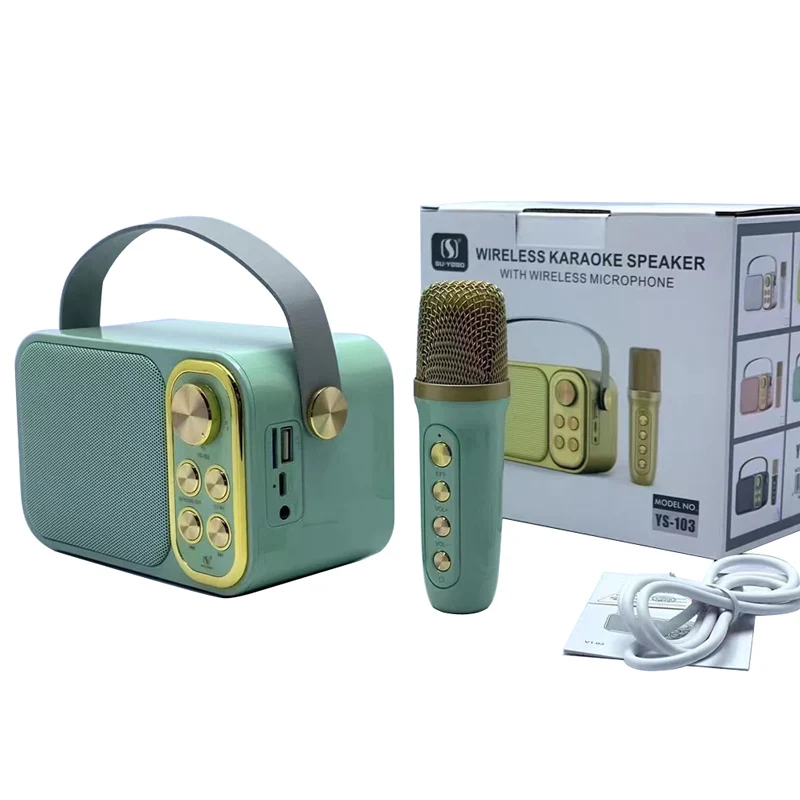 YS103, Новое поступление, лучшие наружные ремешки, оптовая продажа, колонка для караоке Blutooth, перезаряжаемая батарея, беспроводная караоке-тележка, колонка