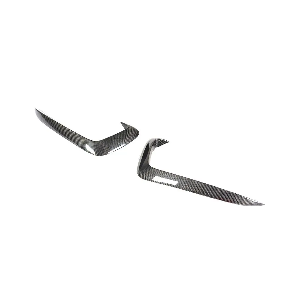 S5 Carbon Fiber Car Fog Light Lamp Canards Splitter Fins For Audi A5 Sline S5 2012-2016