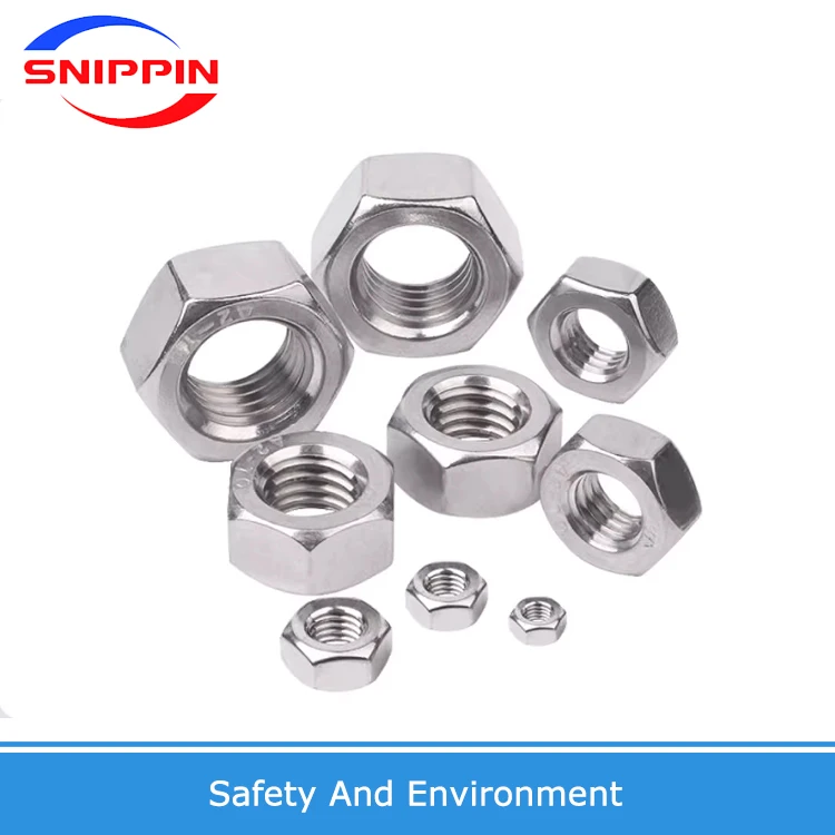 Factory Price DIN934 Stainless Steel Hex Nut in M1 M1.2 M1.4 M1.6 M2 M2.3 M2.5 M2.6 M3 M3.5 M4 M5 M6-M64 Sizes Polished Finish