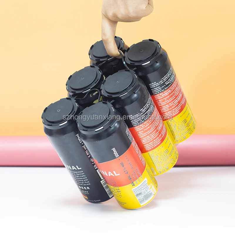 Высококачественная пластиковая ручка переноска 6 Pack pe ручка для пивных алюминиевых банок